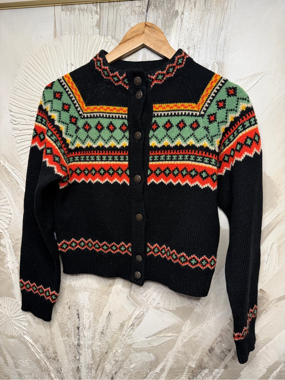 Moschino Vintage Multicolor Knit Button-Front Women's Sweater
